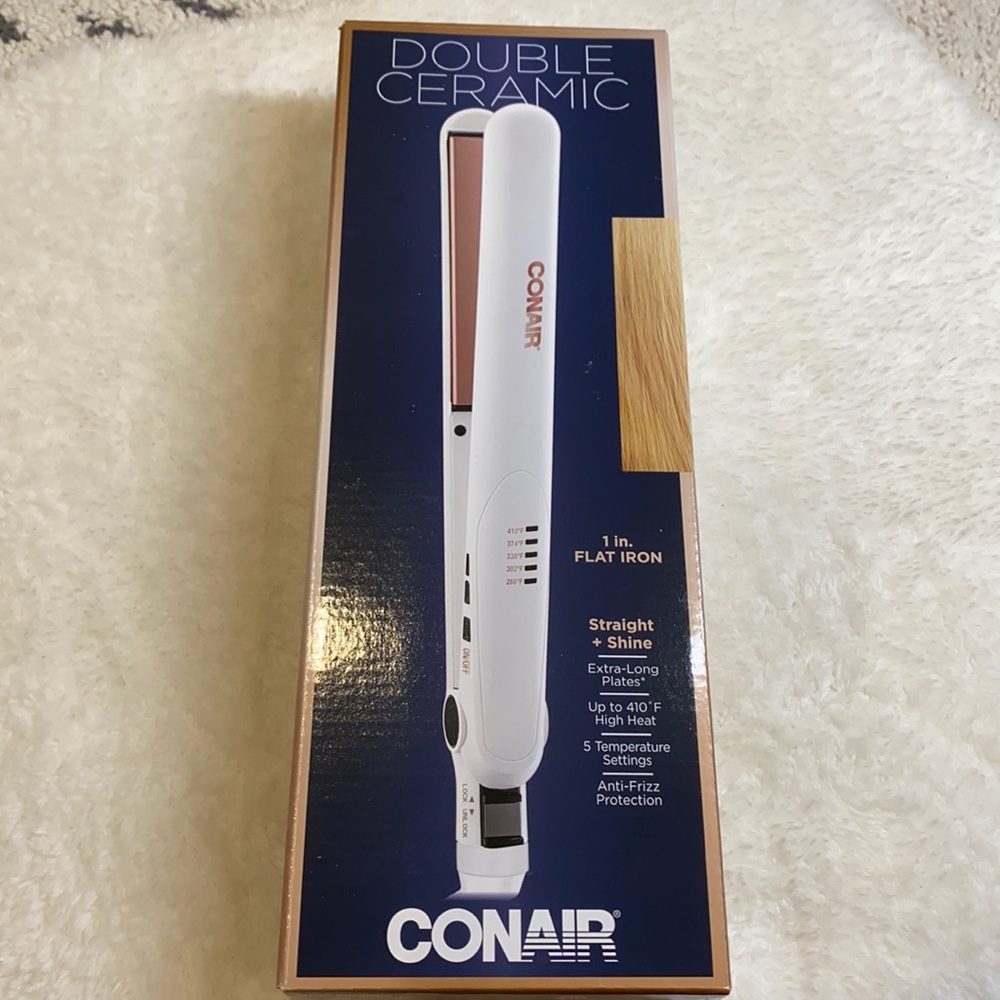 1 inch double ceramic barrel flat iron